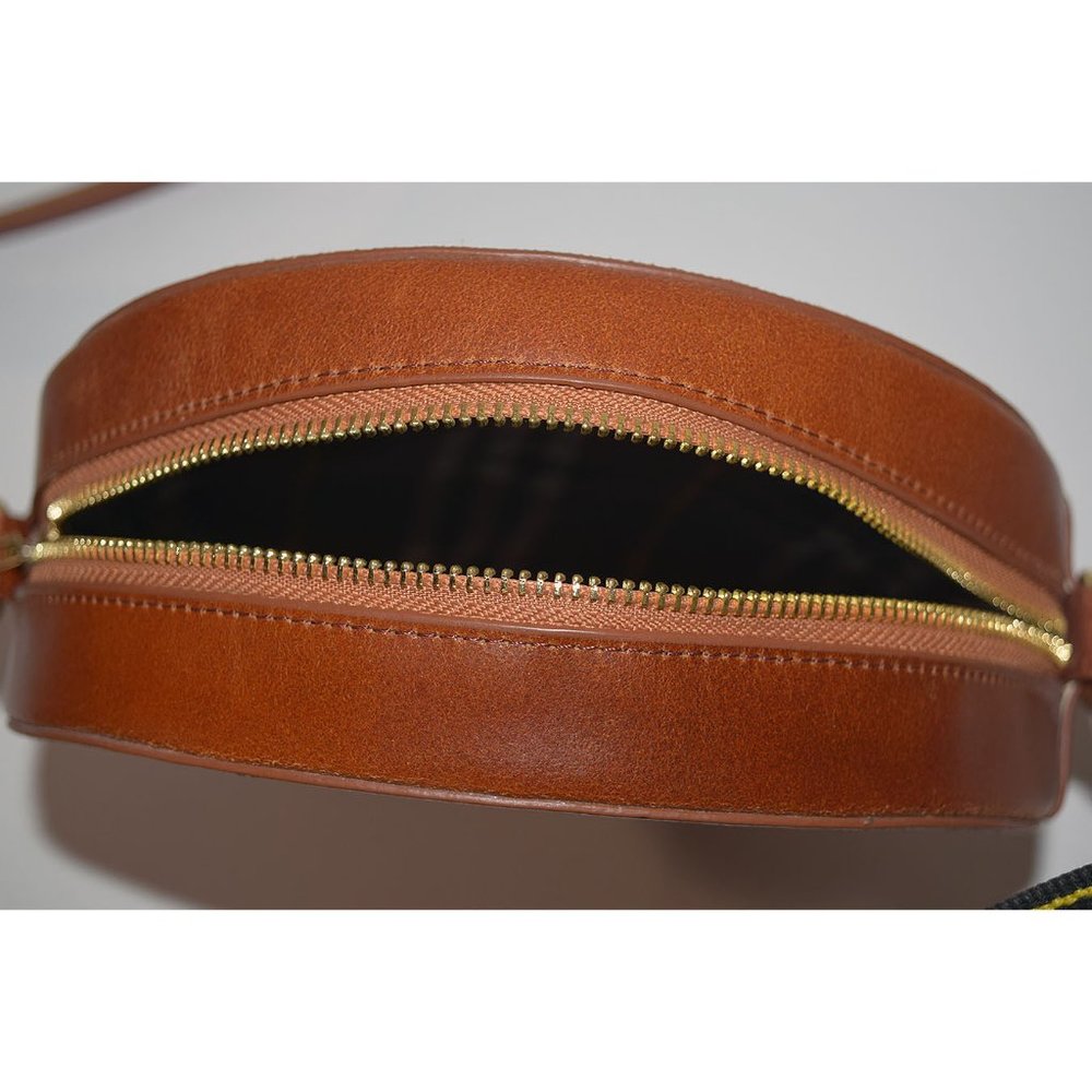 NEW Most Wanted USA Circle Crossbody Bag in Cheetah Calf Hair Brown Crossbody - Picture 12 of 14